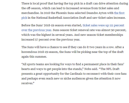Dave Nobs Quoted in April 2019 Phoenix Business Journal